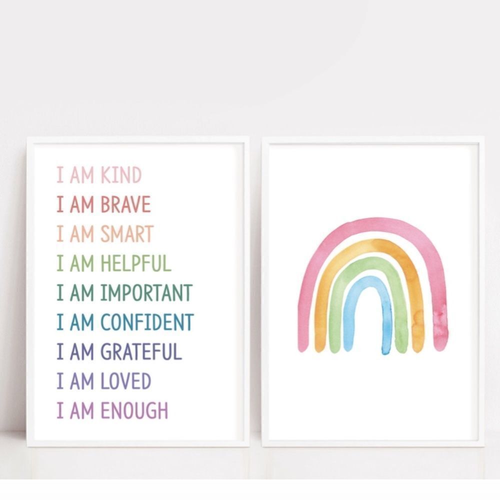 Rainbow Affirmations Print Set